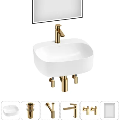 Набор Wellsee 6 в 1 Ideal накладная раковина 50x42 см 326906000, 18 20218709R