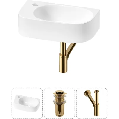 Комплект Wellsee 3 в 1 Lavinia Boho Bathroom Sink накладная/подвесная раковина 40x22 см 20216335R