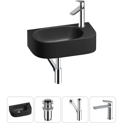 Комплект Wellsee 4 в 1 Lavinia Boho Bathroom Sink накладная/подвесная раковина 40x22 см 20216323R