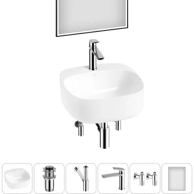 Набор Wellsee 6 в 1 Ideal накладная раковина 42x42 см 20218675R