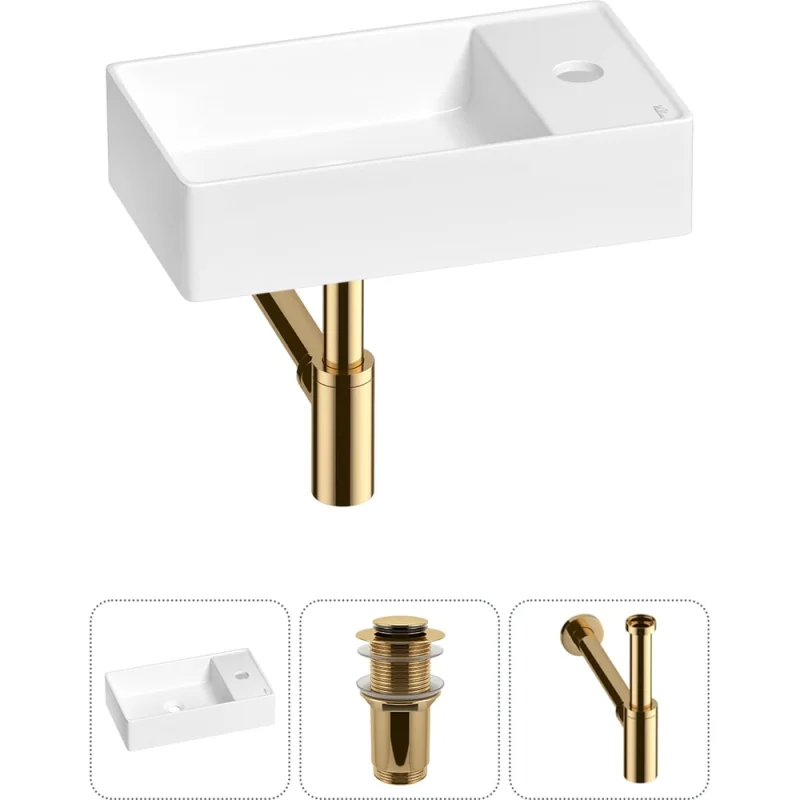 Мини-раковина для ванной комнаты или туалета Wellsee WC Area в наборе 3 в 1 20213616R