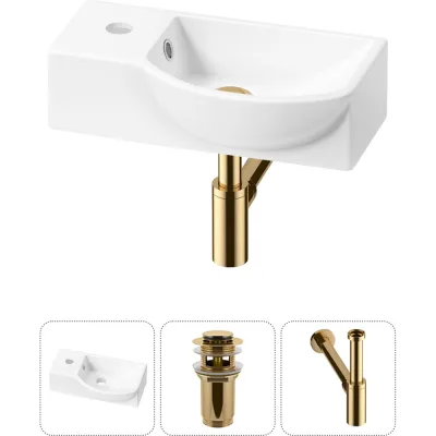 Комплект 3 в 1 Wellsee Bathroom Sink накладная/подвесная раковина 40x23 см, состоит 20216027R