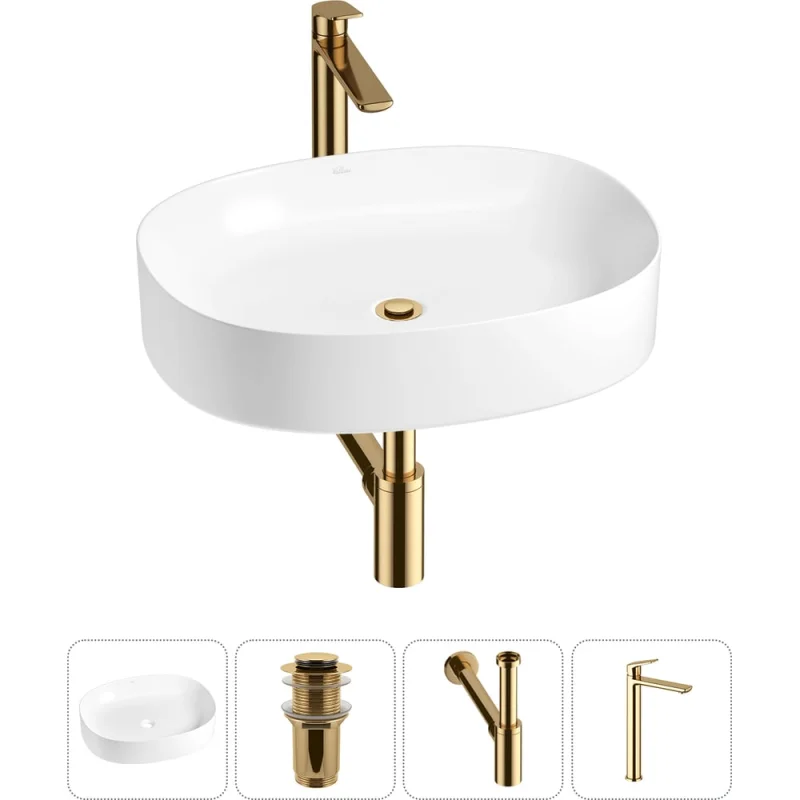 Набор Wellsee 4 в 1 Belle Spa 2.0 накладная раковина 55x45 см 20212559R