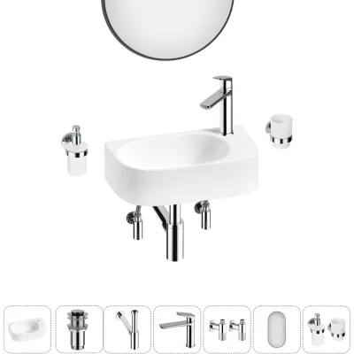 ΠΠΎΠΌΠΏΠ»Π΅ΠΊΡ Wellsee 7 Π² 1 Lavinia Boho Bathroom Sink Π½Π°ΠΊΠ»Π°Π΄Π½Π°Ρ/ΠΏΠΎΠ΄Π²Π΅ΡΠ½Π°Ρ ΡΠ°ΠΊΠΎΠ²ΠΈΠ½Π° 40x22 ΡΠΌ 20219741R