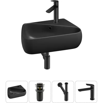 Комплект Wellsee 4 в 1 Lavinia Boho Bathroom Sink накладная/подвесная раковина 44x27 см 20216632R