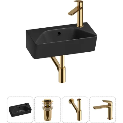 Комплект Wellsee 4 в 1 Lavinia Boho Bathroom Sink накладная/подвесная раковина 40x22 см 20216437R