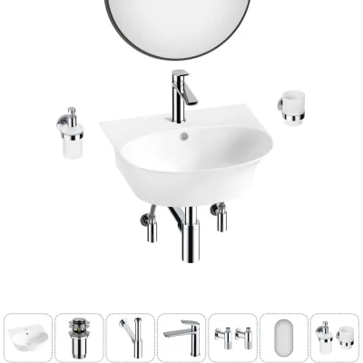 ΠΠΎΠΌΠΏΠ»Π΅ΠΊΡ Wellsee 7 Π² 1 Lavinia Boho Bathroom Sink Π½Π°ΠΊΠ»Π°Π΄Π½Π°Ρ/ΠΏΠΎΠ΄Π²Π΅ΡΠ½Π°Ρ ΡΠ°ΠΊΠΎΠ²ΠΈΠ½Π° 46x41 ΡΠΌ 20219923R