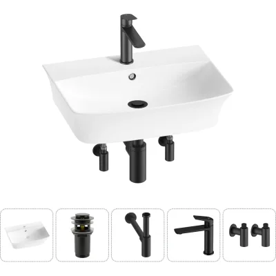 ΠΠΎΠΌΠΏΠ»Π΅ΠΊΡ 5 Π² 1 Lavinia Boho Bathroom Sink Π½Π°ΠΊΠ»Π°Π΄Π½Π°Ρ/ΠΏΠΎΠ΄Π²Π΅ΡΠ½Π°Ρ ΡΠ°ΠΊΠΎΠ²ΠΈΠ½Π° 55x42 ΡΠΌ 20216790R