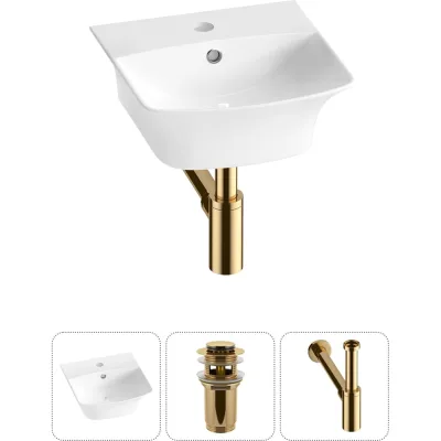 Комплект 3 в 1 Wellsee Bathroom Sink накладная/подвесная раковина 35x36 см, состоит 20216727R