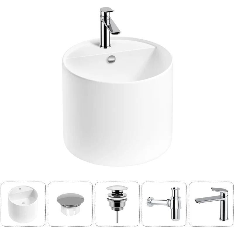 Набор Wellsee 5 в 1 M1 Limited Edition подвесная раковина 45x45 см 20217272R