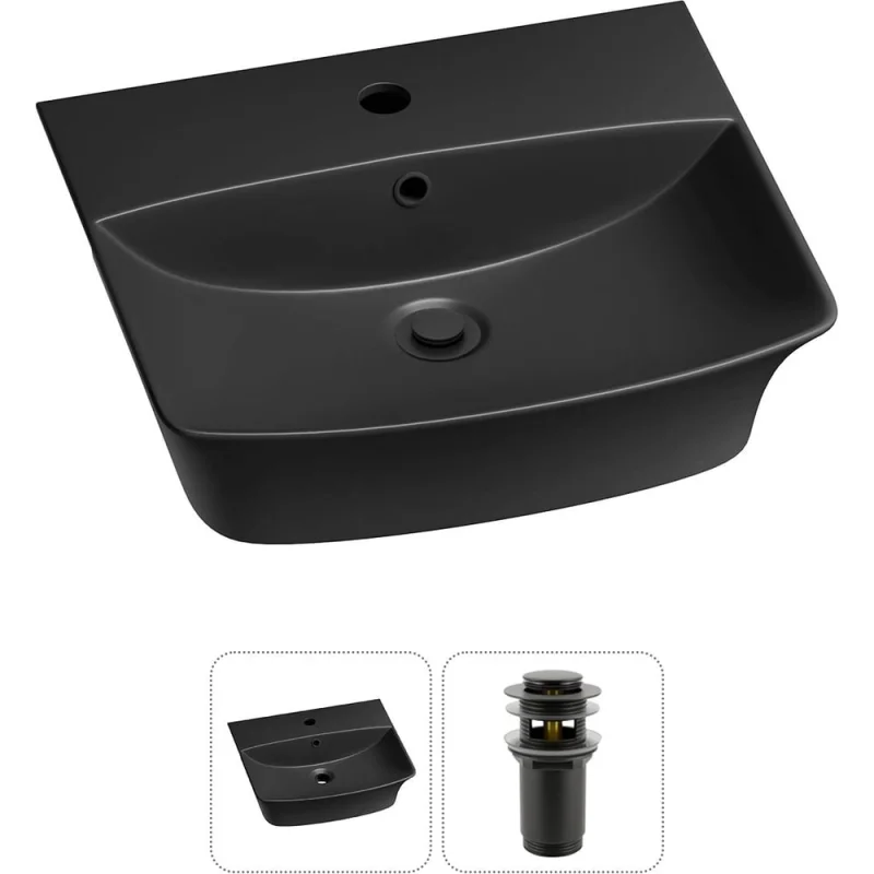 Комплект Wellsee 2 в 1 Lavinia Boho Bathroom Sink накладная/подвесная раковина 45x40 см 20216766R
