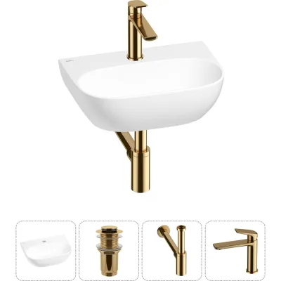 Мини-раковина для ванной комнаты или туалета Wellsee WC Area в наборе 4 в 1 20212195R