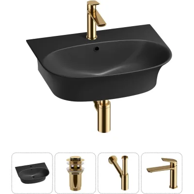 Комплект Wellsee 4 в 1 Lavinia Boho Bathroom Sink накладная/подвесная раковина 55x43 см 20216717R