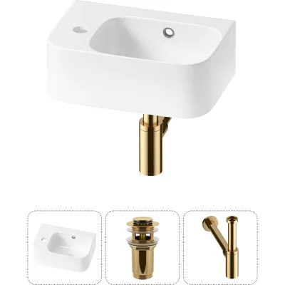Комплект 3 в 1 Wellsee Bathroom Sink накладная/подвесная раковина 37x25 см, состоит 20216531R