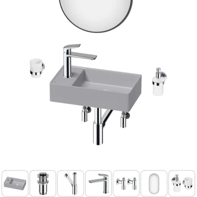 Мини-раковина для ванной комнаты или туалета Wellsee WC Area в наборе 7 в 1 20218150R