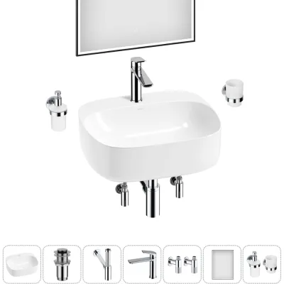 Набор Wellsee 7 в 1 Ideal накладная раковина 50x42 см 20218703R