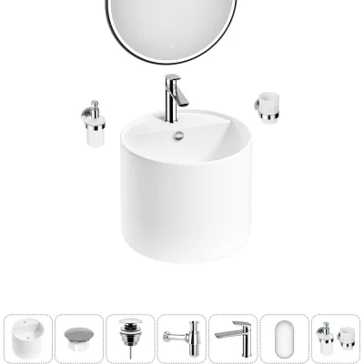 Набор Wellsee 7 в 1 M1 Limited Edition подвесная раковина 45x45 см 20219061R