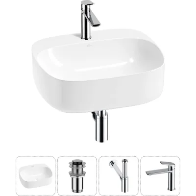 Набор Wellsee 4 в 1 Ideal накладная раковина 50x42 см 20214103R