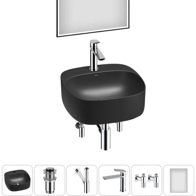 Набор Wellsee 6 в 1 Ideal накладная раковина 42x42 см 20218691R