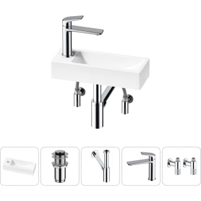 Комплект 5 в 1 Lavinia Boho Bathroom Sink накладная/подвесная раковина 38x14 см 20215921R