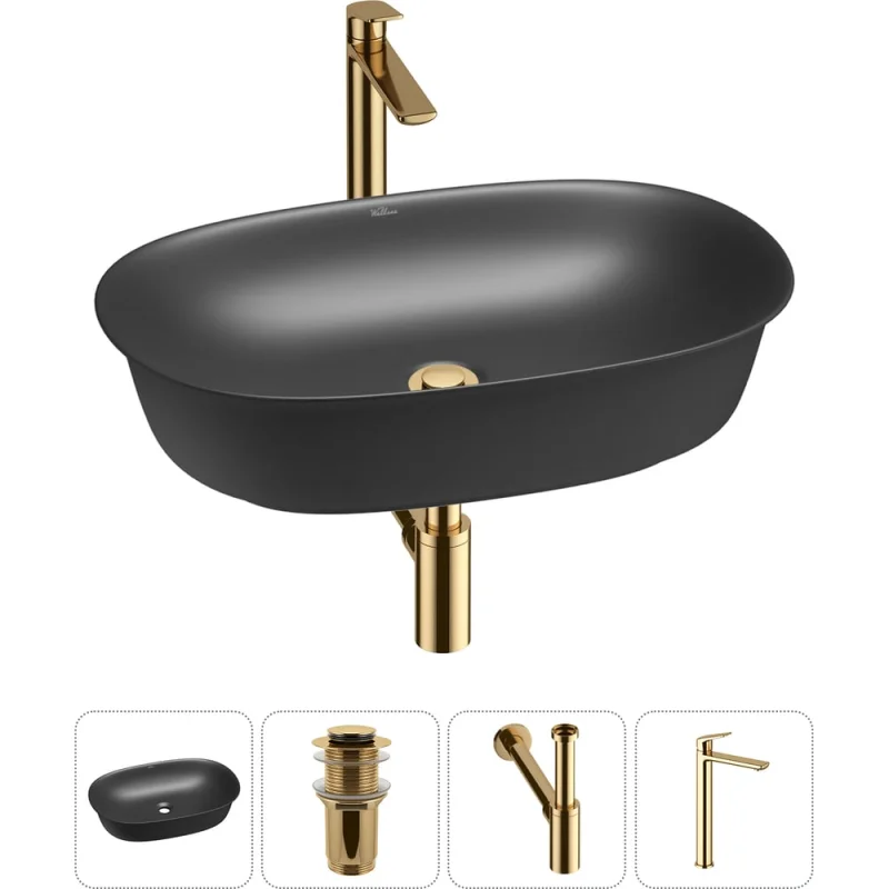 Набор Wellsee 4 в 1 Brillant iCon накладная раковина 60x40 см 32600 20214667R
