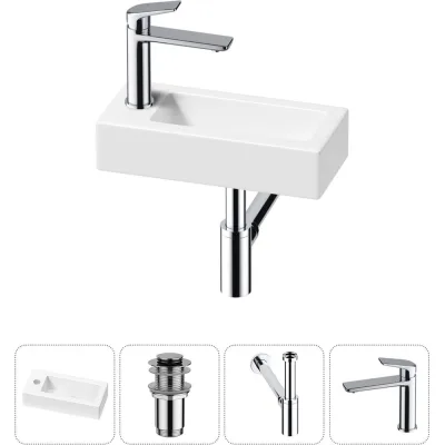 Комплект Wellsee 4 в 1 Lavinia Boho Bathroom Sink накладная/подвесная раковина 37x18 см 20215889R