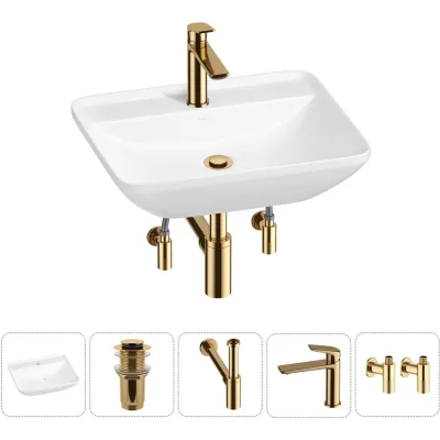 Набор Wellsee 5 в 1 Cute Twin S накладная раковина 55x42 см 20213384R