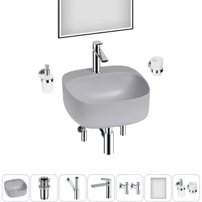 Набор Wellsee 7 в 1 Ideal накладная раковина 42x42 см 20218698R