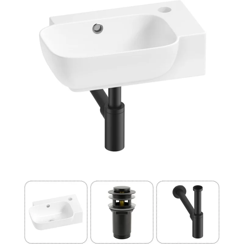 Комплект Wellsee 3 в 1 Lavinia Boho Bathroom Sink накладная/подвесная раковина 40x24 см 20216362R