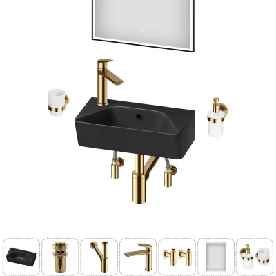 ΠΠΎΠΌΠΏΠ»Π΅ΠΊΡ Wellsee 7 Π² 1 Lavinia Boho Bathroom Sink Π½Π°ΠΊΠ»Π°Π΄Π½Π°Ρ/ΠΏΠΎΠ΄Π²Π΅ΡΠ½Π°Ρ ΡΠ°ΠΊΠΎΠ²ΠΈΠ½Π° 40x22 ΡΠΌ 20219820R
