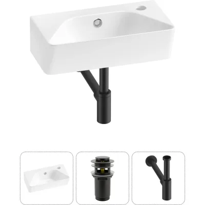 Комплект 3 в 1 Wellsee Bathroom Sink накладная/подвесная раковина 40x22 см, состоит 20216418R