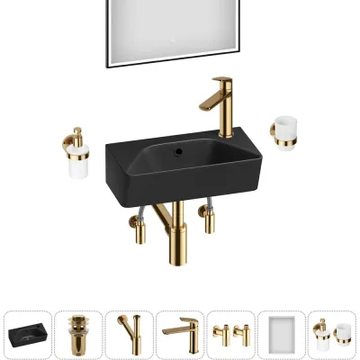 ΠΠΎΠΌΠΏΠ»Π΅ΠΊΡ Wellsee 7 Π² 1 Lavinia Boho Bathroom Sink Π½Π°ΠΊΠ»Π°Π΄Π½Π°Ρ/ΠΏΠΎΠ΄Π²Π΅ΡΠ½Π°Ρ ΡΠ°ΠΊΠΎΠ²ΠΈΠ½Π° 40x22 ΡΠΌ 20219806R