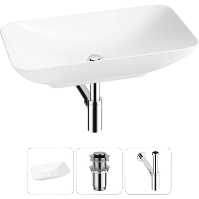 Набор Wellsee 3 в 1 Demure накладная раковина 70x38 см 323202000, 1 20214603R