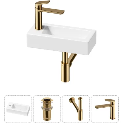 Комплект Wellsee 4 в 1 Lavinia Boho Bathroom Sink накладная/подвесная раковина 37x18 см 20215891R