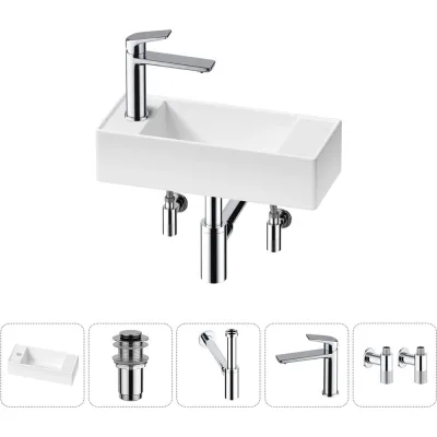 Комплект Wellsee 5 в 1 Lavinia Boho Bathroom Sink накладная/подвесная раковина 43x18 см 20216285R
