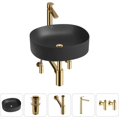 Набор Wellsee 5 в 1 Belle Spa 2.0 накладная раковина 45x42 см 20212548R