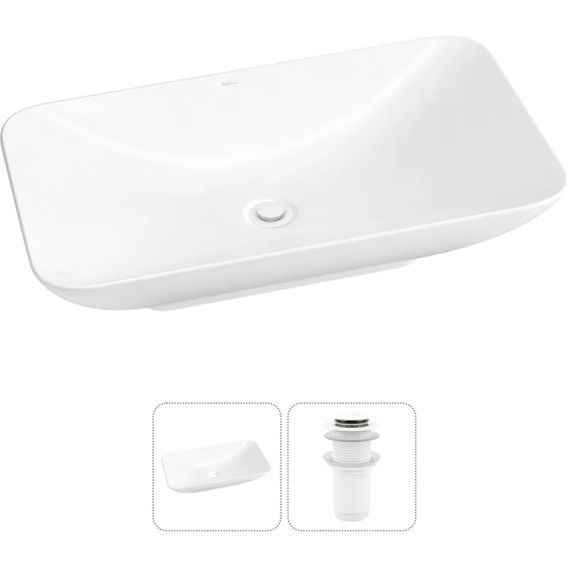 Набор Wellsee 2 в 1 Demure накладная раковина 70x38 см 20214602R