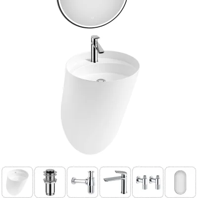Набор Wellsee 6 в 1 M1 Limited Edition подвесная раковина 45x45 см 20218765R