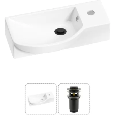 Комплект Wellsee 2 в 1 Lavinia Boho Bathroom Sink накладная/подвесная раковина 45x24 см 20216106R