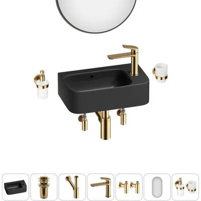 Комплект Wellsee 7 в 1 Lavinia Boho Bathroom Sink накладная/подвесная раковина 45x27 см 20219848R