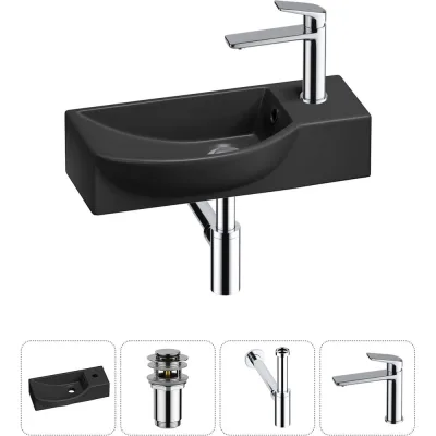 Комплект Wellsee 4 в 1 Lavinia Boho Bathroom Sink накладная/подвесная раковина 45x24 см 20216127R