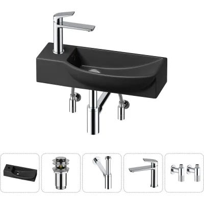 Комплект Wellsee 5 в 1 Lavinia Boho Bathroom Sink накладная/подвесная раковина 50x24 см 20216158R