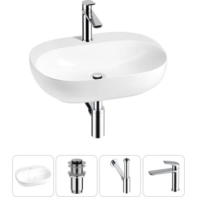 Набор Wellsee 4 в 1 Pro Line накладная/подвесная раковина 53x41 см 20212429R