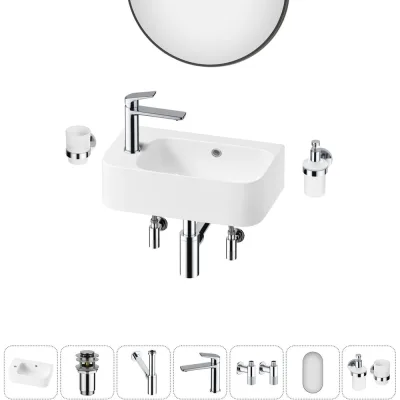 ΠΠΎΠΌΠΏΠ»Π΅ΠΊΡ Wellsee 7 Π² 1 Lavinia Boho Bathroom Sink Π½Π°ΠΊΠ»Π°Π΄Π½Π°Ρ/ΠΏΠΎΠ΄Π²Π΅ΡΠ½Π°Ρ ΡΠ°ΠΊΠΎΠ²ΠΈΠ½Π° 45x27 ΡΠΌ 20219825R