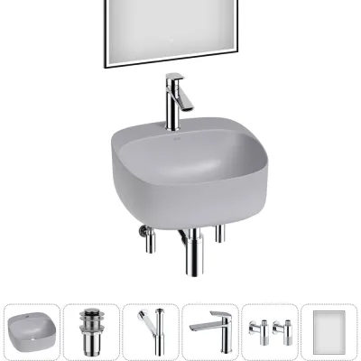 Набор Wellsee 6 в 1 Ideal накладная раковина 42x42 см 20218697R