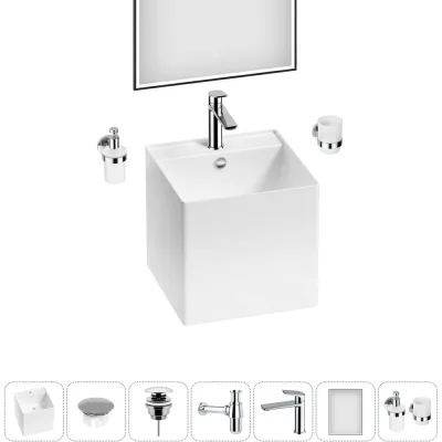 Набор Wellsee 7 в 1 M1 Limited Edition подвесная раковина 42x42 см 20219083R