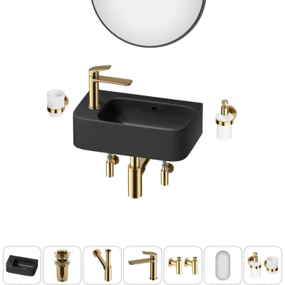 Комплект Wellsee 7 в 1 Lavinia Boho Bathroom Sink накладная/подвесная раковина 45x27 см 20219834R