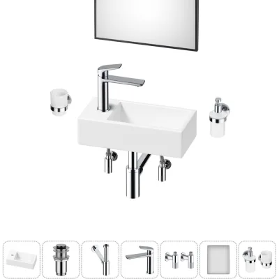 ΠΠΎΠΌΠΏΠ»Π΅ΠΊΡ Wellsee 7 Π² 1 Lavinia Boho Bathroom Sink Π½Π°ΠΊΠ»Π°Π΄Π½Π°Ρ/ΠΏΠΎΠ΄Π²Π΅ΡΠ½Π°Ρ ΡΠ°ΠΊΠΎΠ²ΠΈΠ½Π° 40x20 ΡΠΌ 20219587R