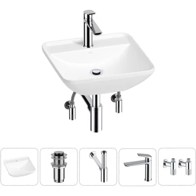 Набор Wellsee 5 в 1 Cute Twin S накладная раковина 43x43 см 20213366R