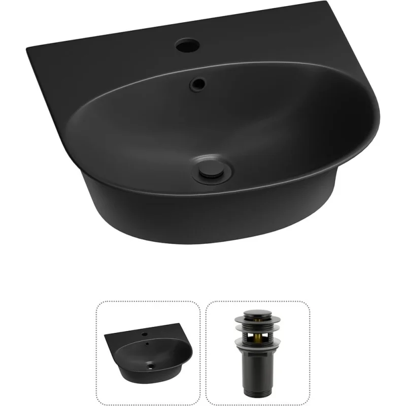 Комплект Wellsee 2 в 1 Lavinia Boho Bathroom Sink накладная/подвесная раковина 46x41 см 20216682R